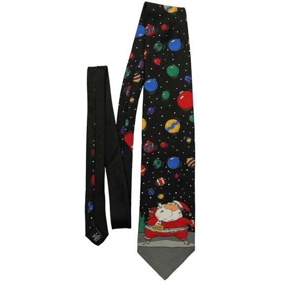 Hallmark Christmas Tie Santa Blowing Ornament Balloons From His Pipe by MMG - Picture 2 of 8